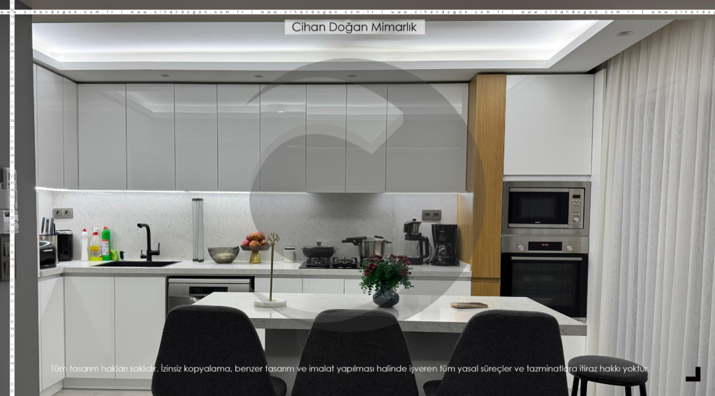 Cihan Doğan Mimarlık Erbaş Evi Mutfak Tadilatı İzmir üçyol